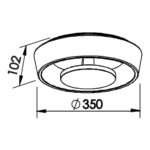 PLAFON IRIS BRANCO 2700K 350mm 450LED1BT NEWLINE - Miniatura