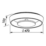 PLAFON IRIS BRANCO 2700K 470mm 451LED1BT NEWLINE - Miniatura