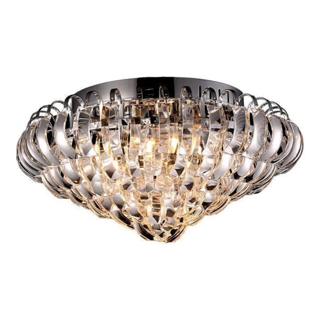 PLAFON VIENA 5L G9 DE CRISTAL K9 TRANSPARENTE 400X300MM CH2001-5 CHANDELIE