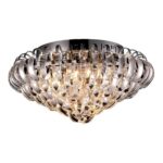 PLAFON VIENA 5L G9 DE CRISTAL K9 TRANSPARENTE 400X300MM CH2001-5 CHANDELIE - Miniatura