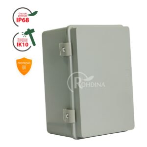 Quadro de Comando 300 x 200 x 150 mm IP68 Cinza Rohdina Rohdbox – Ref. 888255