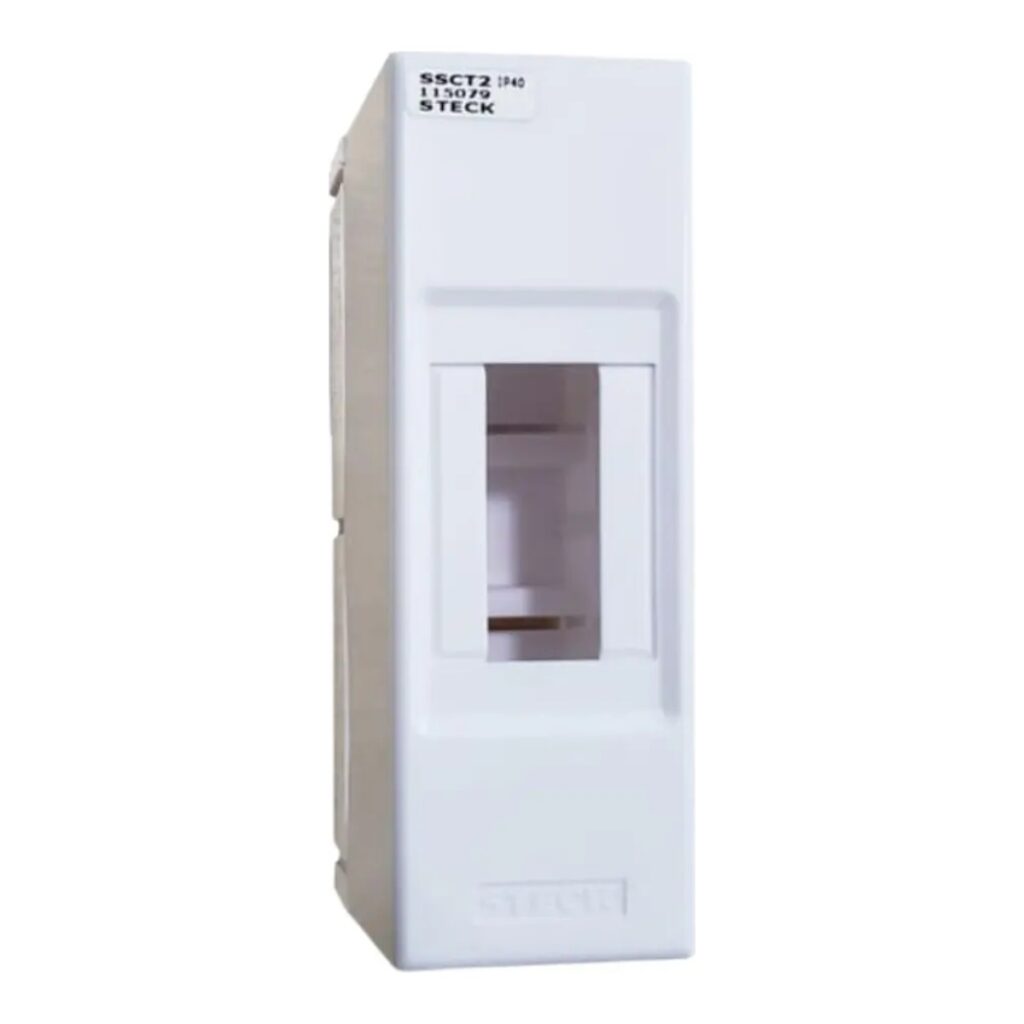 Quadro de Distribuição de Sobrepor 2 DIN Combi Box Porta Opaca IP40 Steck – Ref. SSCT2