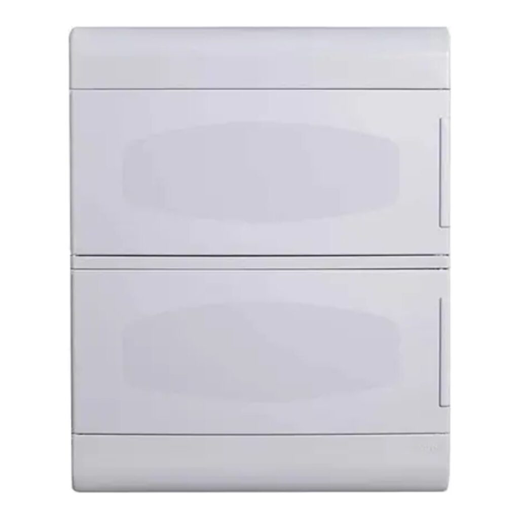 Quadro de Distribuição de Sobrepor 24 DIN Ouro Box Porta Opaca Branco Steck – Ref. SCV24PO