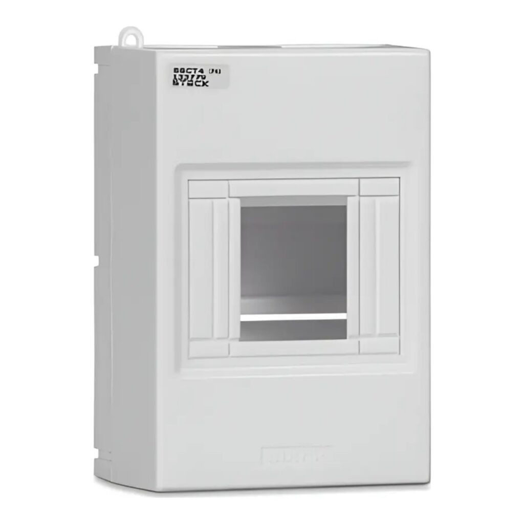 Quadro de Distribuição de Sobrepor 4 DIN Porta Opaca IP40 Branco Steck – Ref. SSCT4