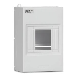 Quadro de Distribuição de Sobrepor 4 DIN Porta Opaca IP40 Branco Steck – Ref. SSCT4