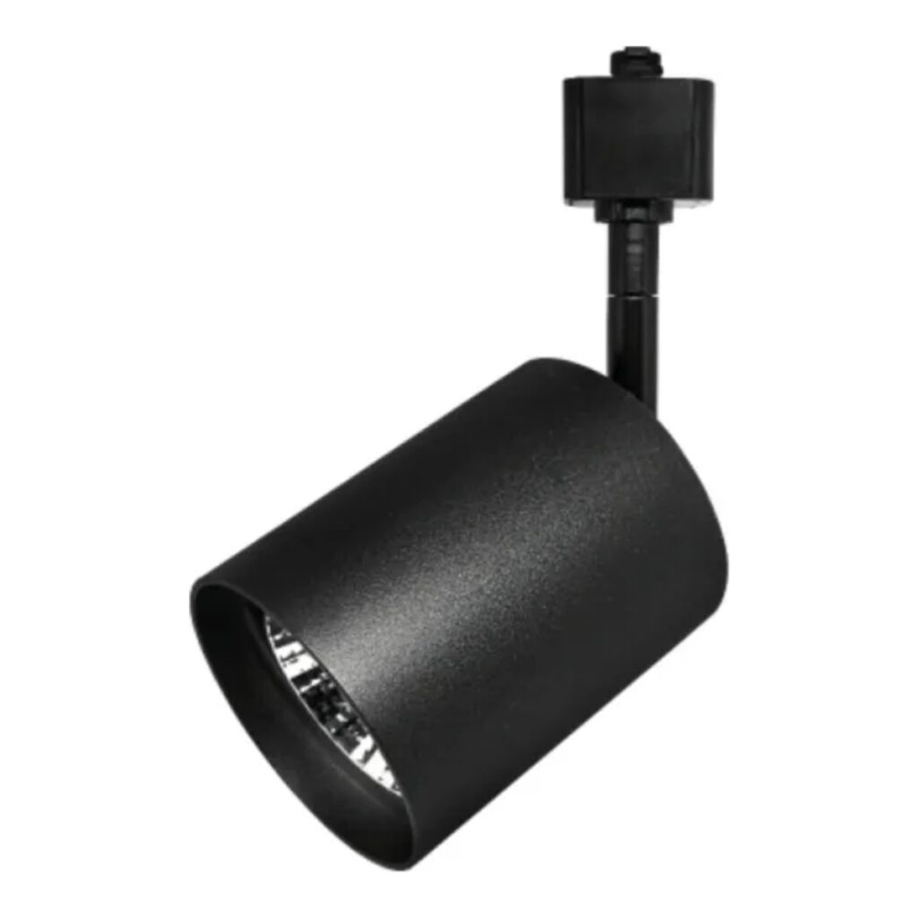 SPOT ALUMINI DICROICA REDONDO PRETO P/ TRILHO PIX 6527