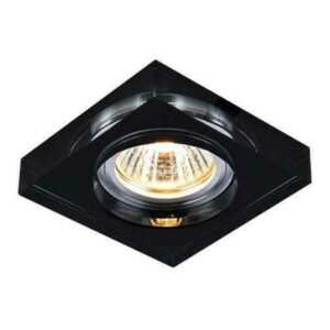 SPOT EMBUTIDO DE CRISTAL QUADRADO FUMÊ CH0140 CHANDELIE