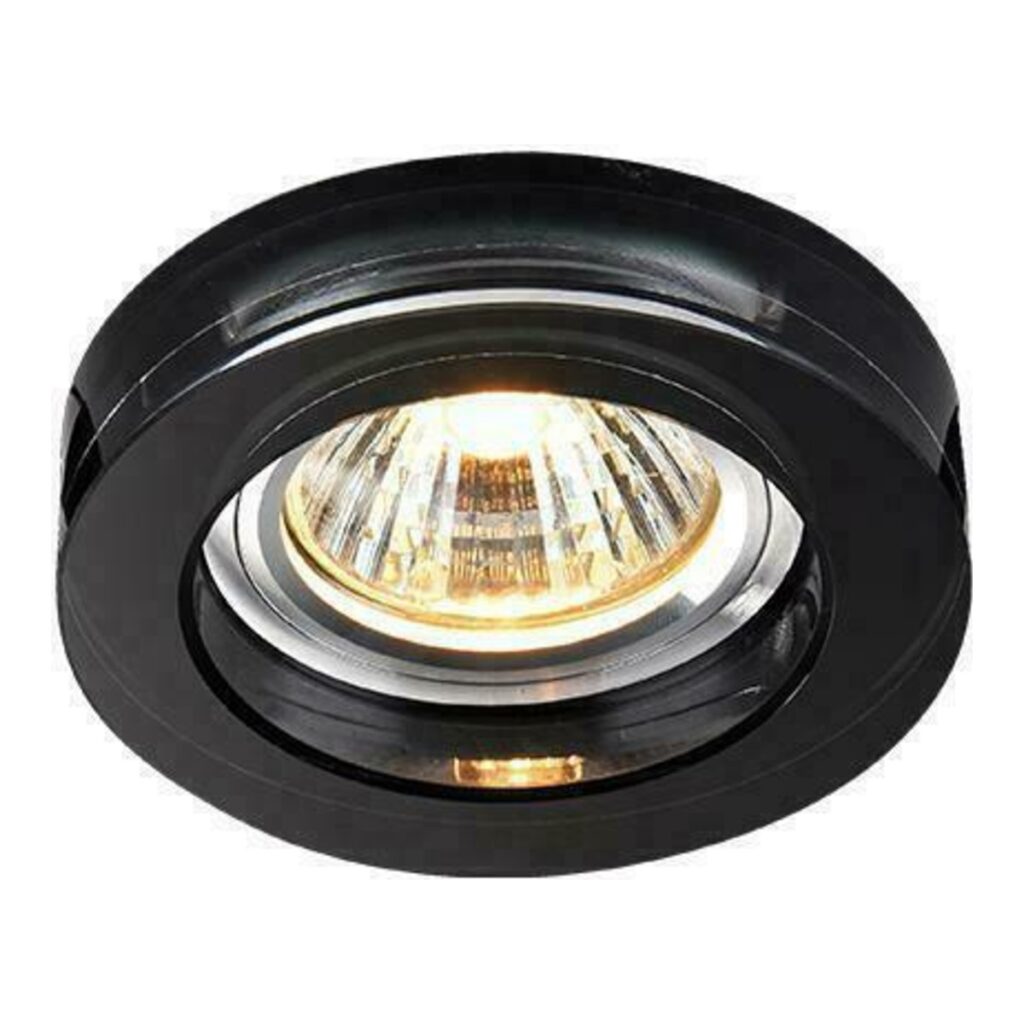 SPOT EMBUTIDO DE CRISTAL REDONDO FUMÊ CH0141 CHANDELIE
