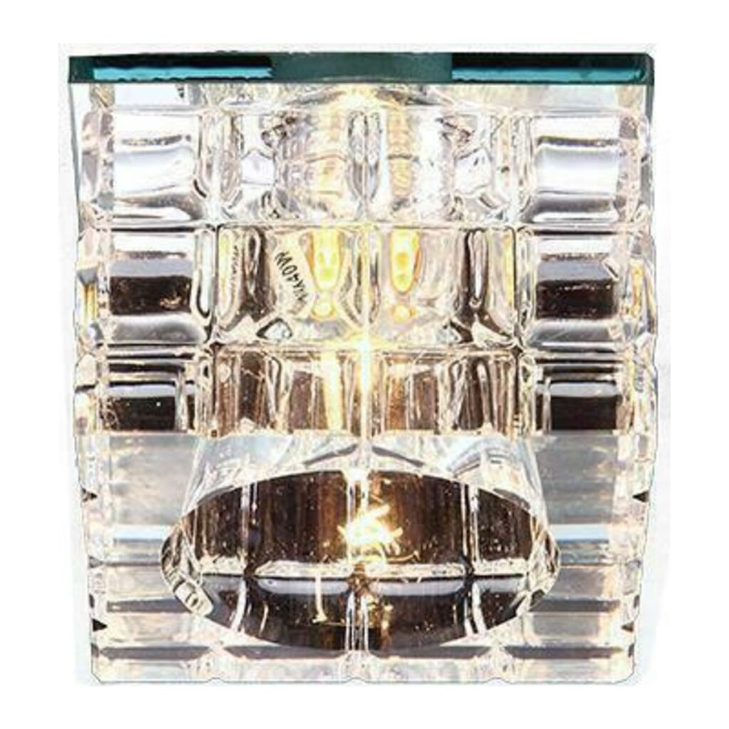 SPOT EMBUTIDO ESTOCOLMO 1L G9 DE CRISTAL K9 QUADRADO CH200 CHANDELIE