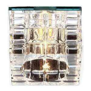 SPOT EMBUTIDO ESTOCOLMO 1L G9 DE CRISTAL K9 QUADRADO CH200 CHANDELIE