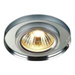 SPOT EMBUTIDO ESTOCOLMO 1L GU10 DE CRISTAL REDONDO ESPELHADO CH0145 CHANDELIE - Miniatura