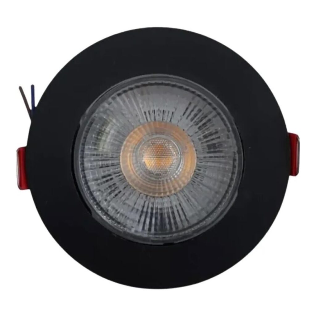 SPOT EMBUTIDO REDONDO 5W 3000K MR16 PRETO