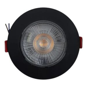 SPOT EMBUTIDO REDONDO 5W 3000K MR16 PRETO