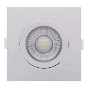 Spot Embutir LED Quadrado 6W MR16 3000K Bivolt Branco Empalux