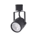 SPOT FENDA REDONDO PRETO DICROICA MR16 P/TRILHO PIX - Miniatura