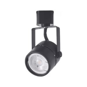 SPOT FENDA REDONDO PRETO DICROICA MR16 P/TRILHO PIX