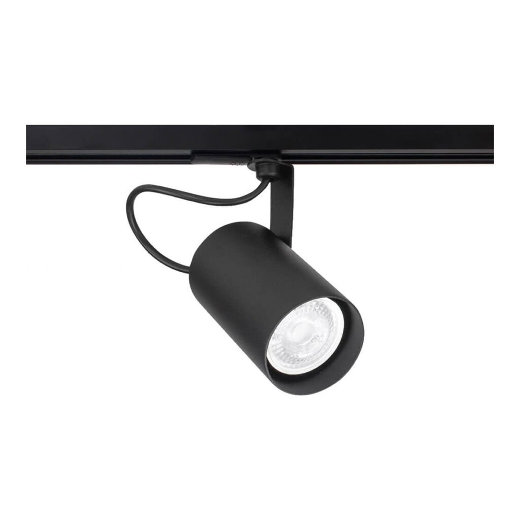 SPOT LISSE PRETO C/ ADAPTADOR PAR20 76x135x120mm IN50935PT NEWLINE
